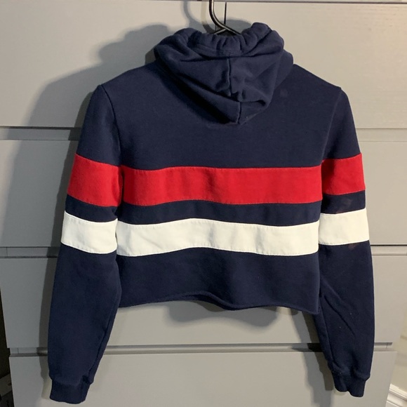 Hollister cropped rugby style hoodie - Picture 2 of 4